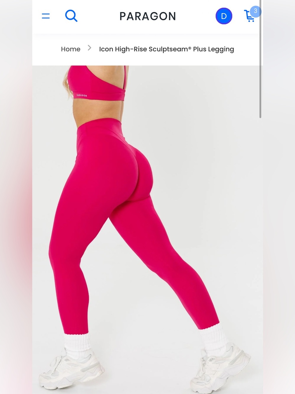 New paragon sculptseam plus leggings size small color is called passion